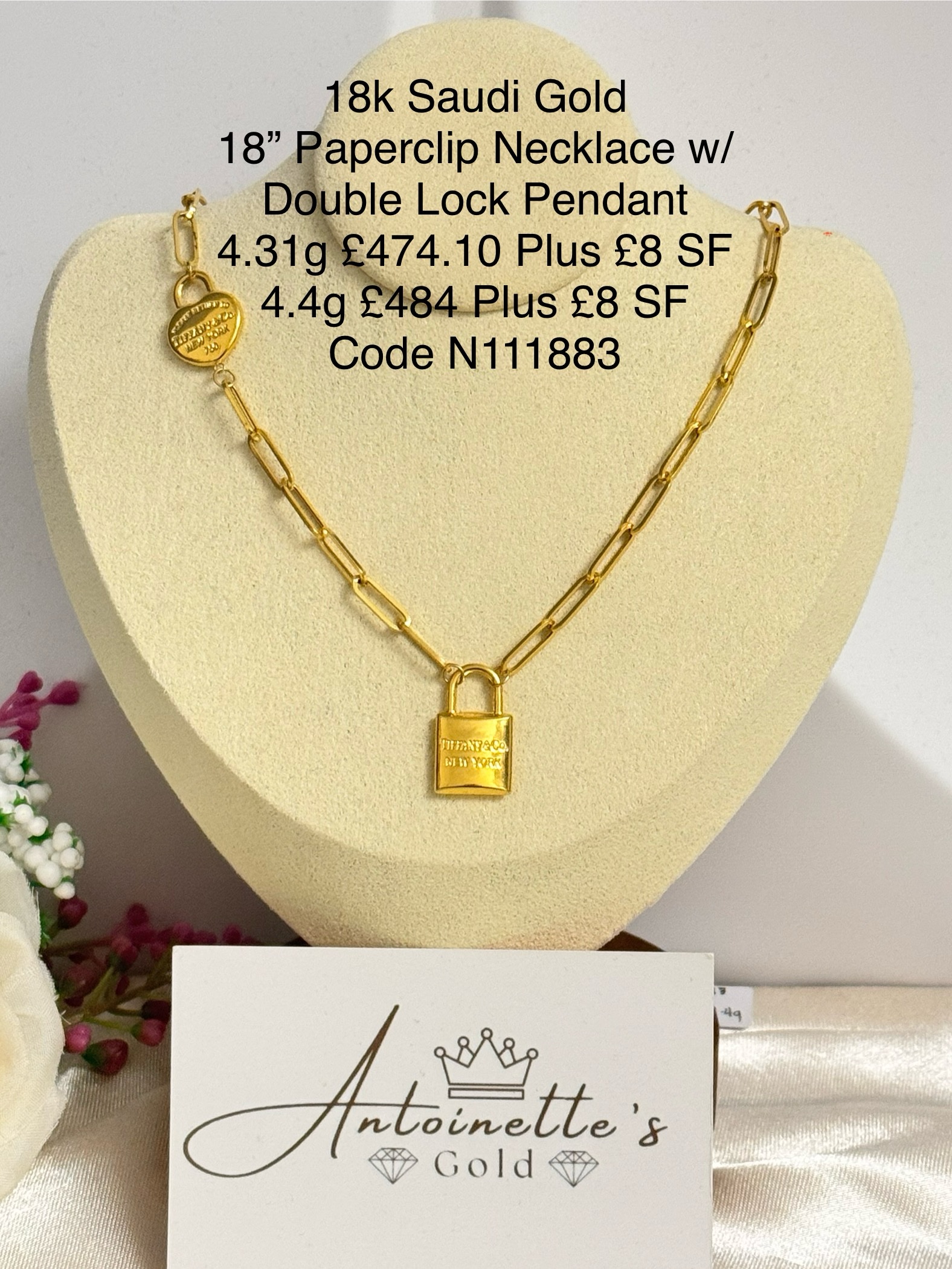 img_8698-4 N111883 18” Double Lock Paperclip Necklace