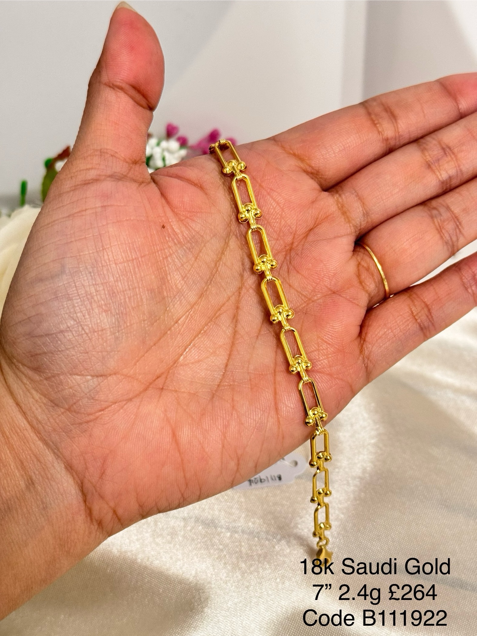 B111922 7” Flat Hardware Bracelet - Image 2