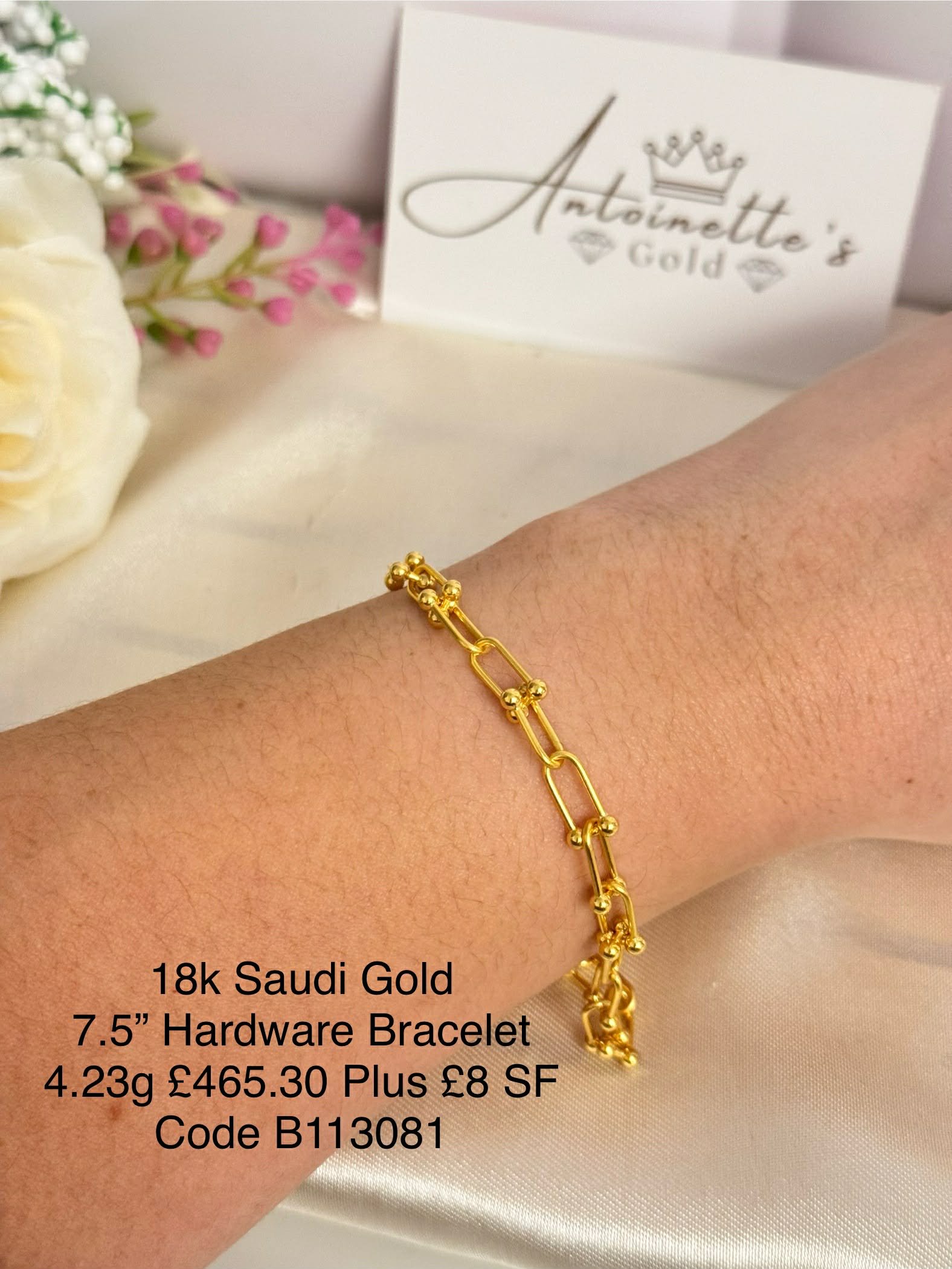 B113081 Hardware Bracelet 7.5" - Image 2