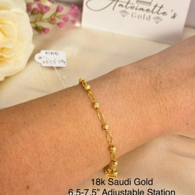 B113082 Adjustable Station Bracelet 6.5"-7.5"