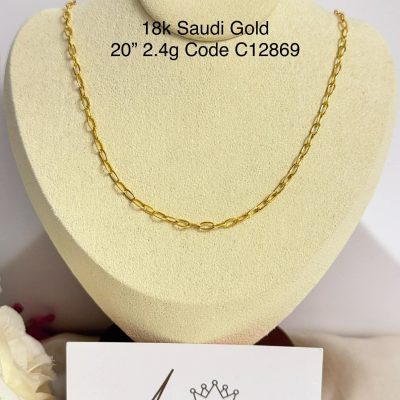 C12869 Mini Paperclip Chain size 20"