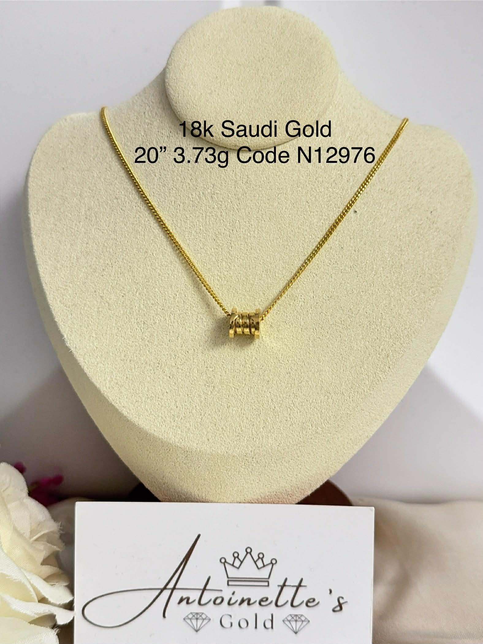 N12976 Japan Chain with Mini Barrel Pendant size 20"