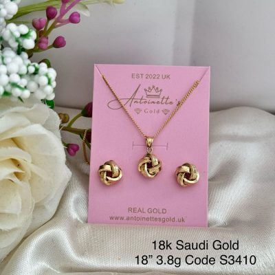 S3410 Round Knot Set With Japan Chain 18"