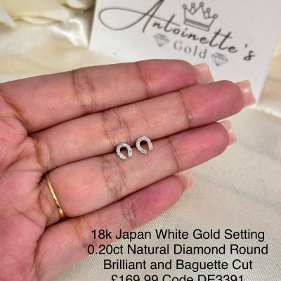 DE3391 0.20ct Horseshoe Diamond Earrings