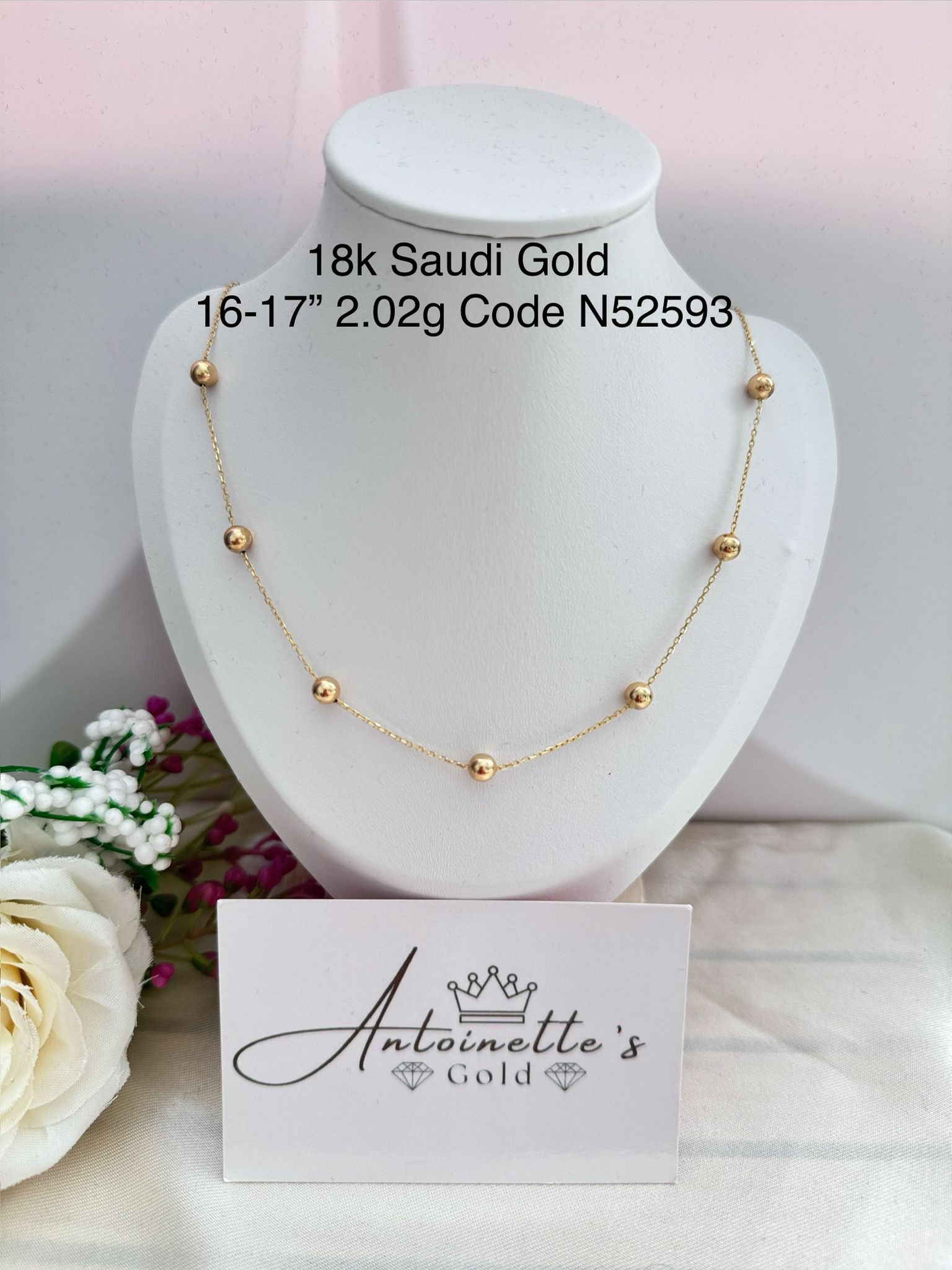 N52593 Station Necklace 16"-17"