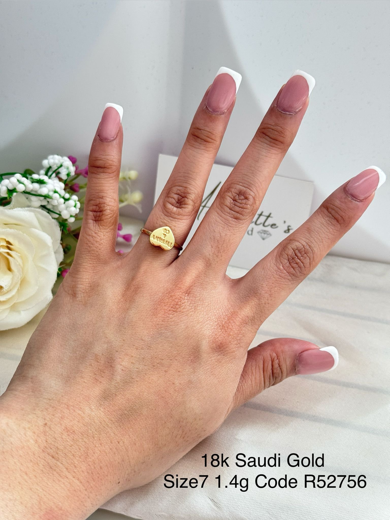 R52756 Inspired Tiffany&Co. Heart Ring size7