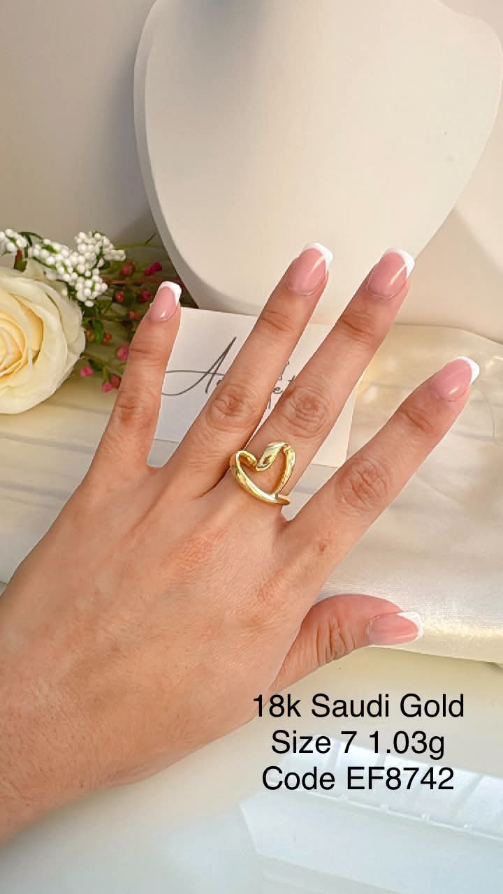 EF8742 Electroform Happy Heart Ring s7
