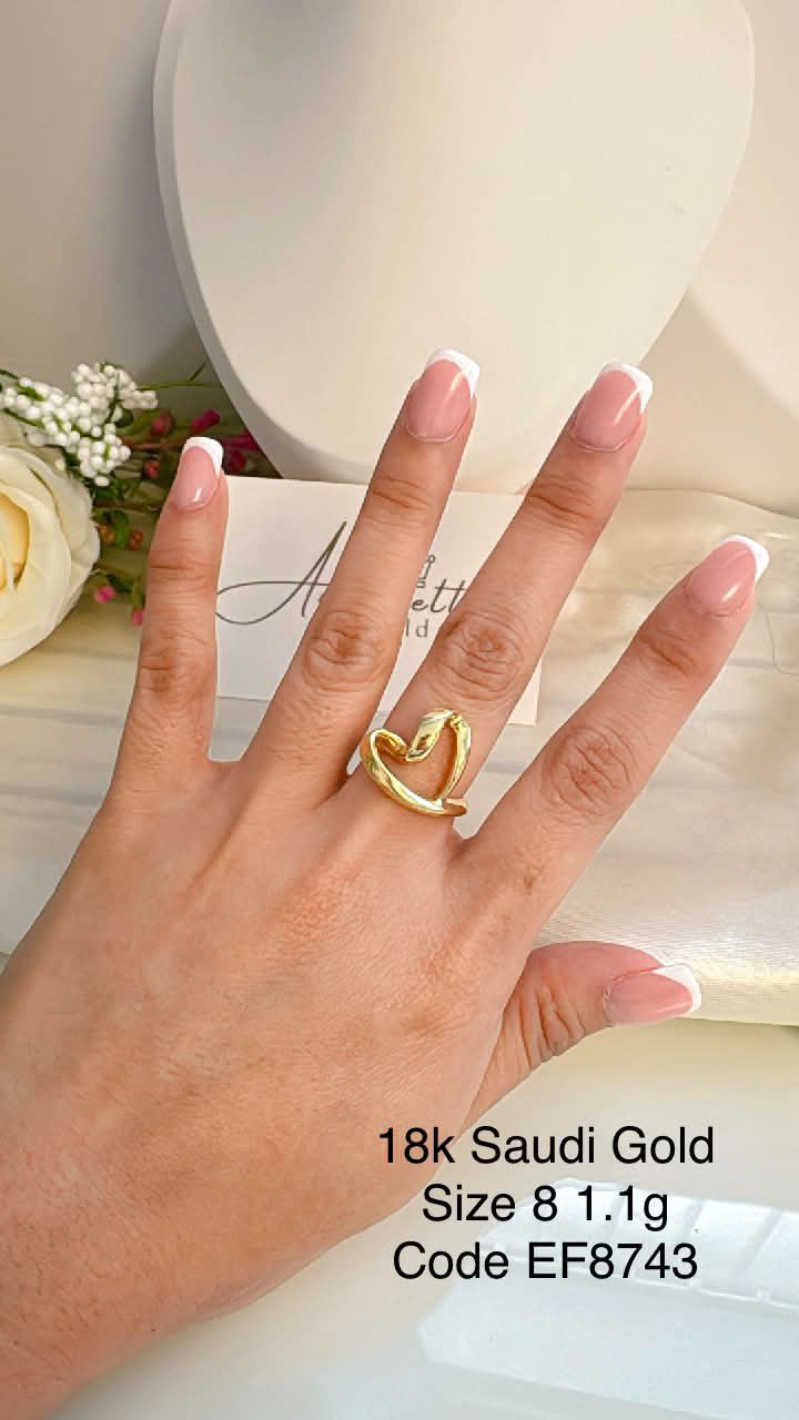 EF8743 Electroform Happy Heart Ring s8